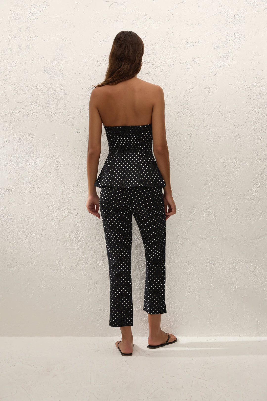 Petro Top - Lola Polka Dot Black Cream