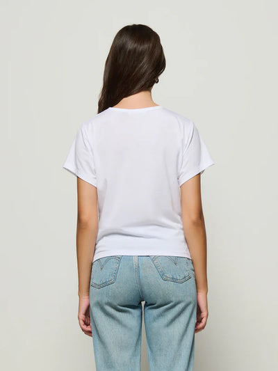 Salonie Pleated Tee - White