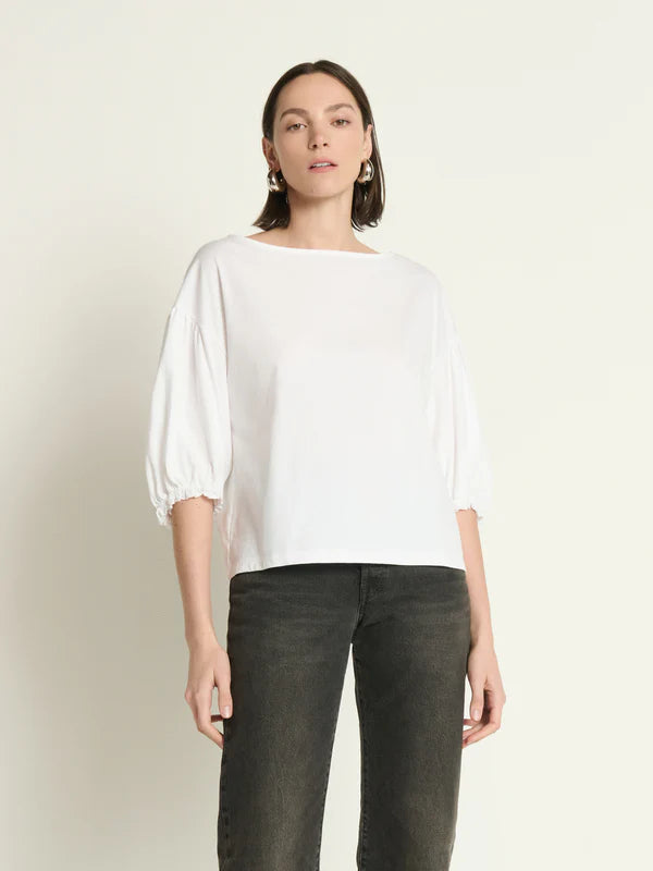 Sandra Boatneck Top - White