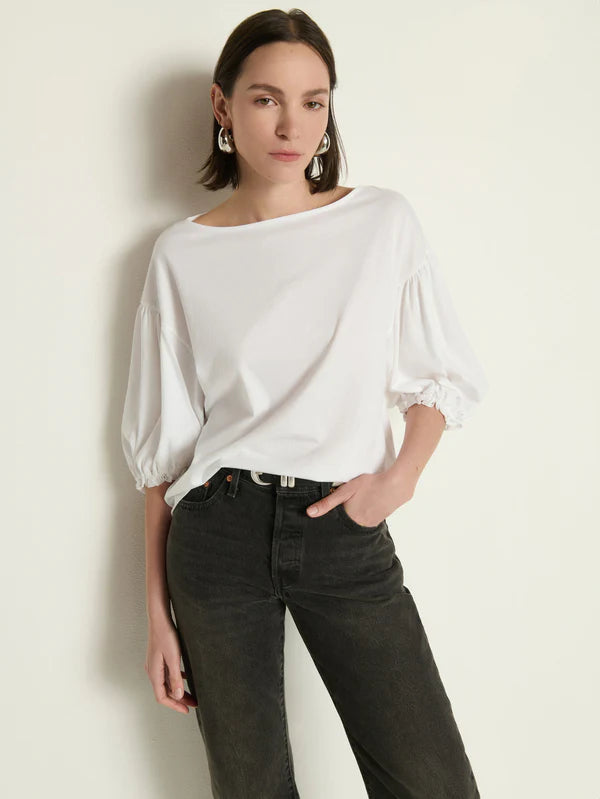 Sandra Boatneck Top - White