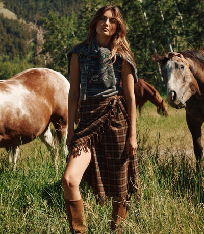 Saskia Skirt - Cornwall Plaid