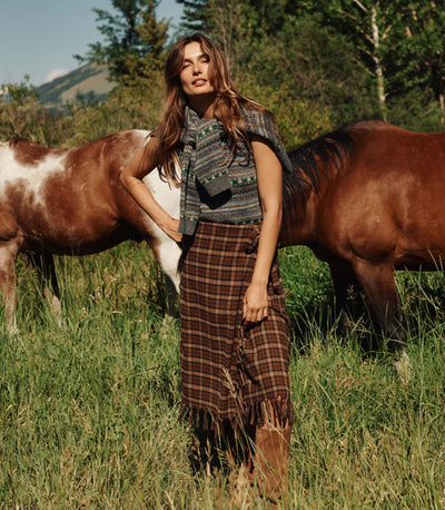Saskia Skirt - Cornwall Plaid