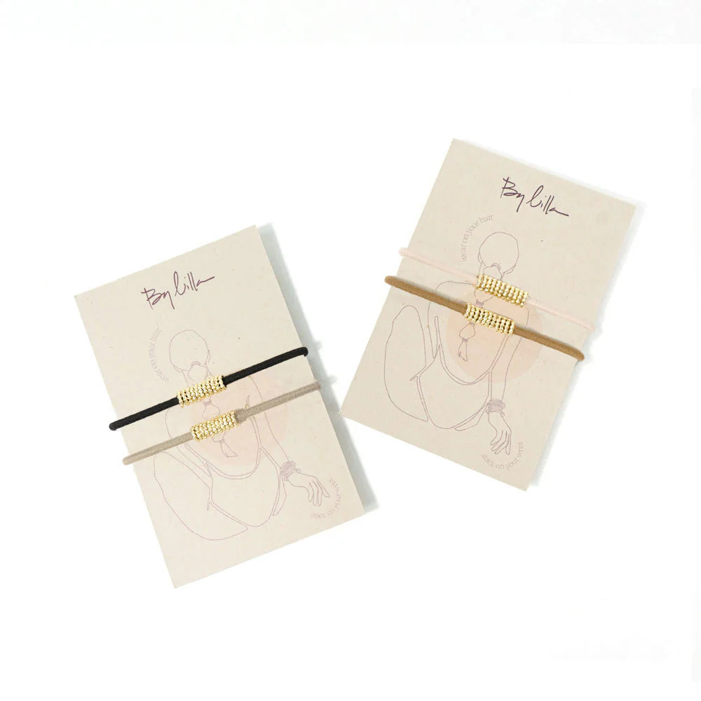 Mix & Match Bracelet/Hair Ties - Sand/Gold