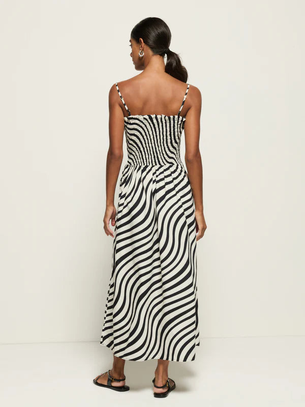 Sibelle Smocked Midi - Swirl