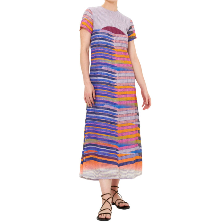 Short Sleeve Shift Maxi - Solstice Blue