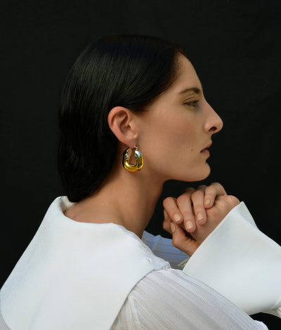 Organic Hoop- Mixed Metal