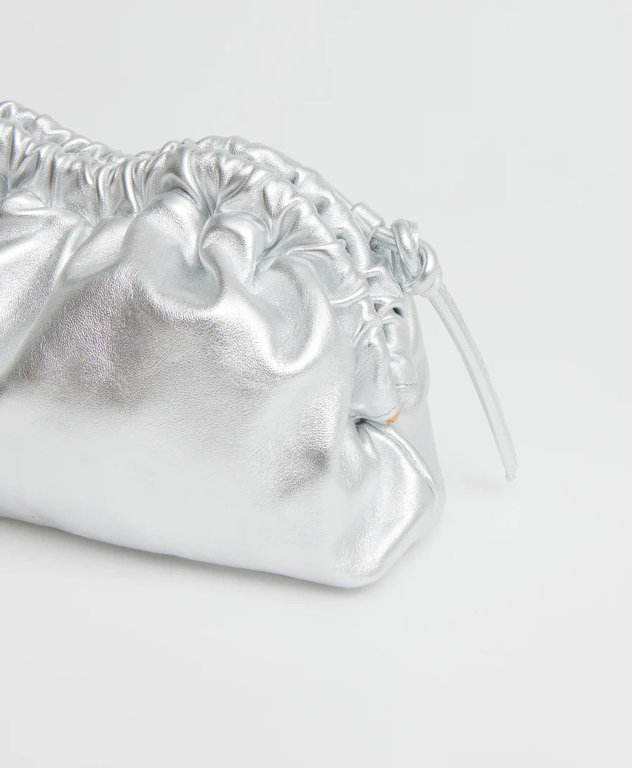 Mini Cloud Clutch - Silver