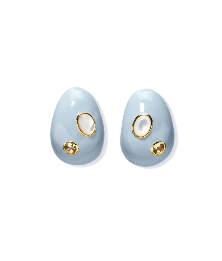 Mini Arp Earrings in Studded Mist