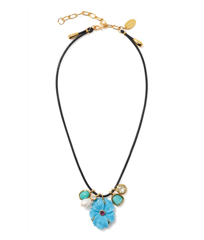 Shibori Flower Necklace
