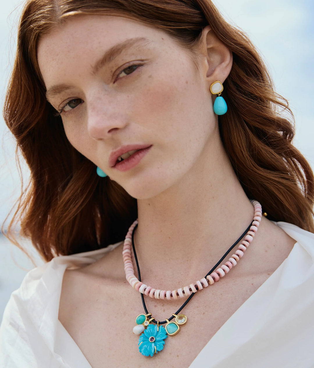 Shibori Flower Necklace