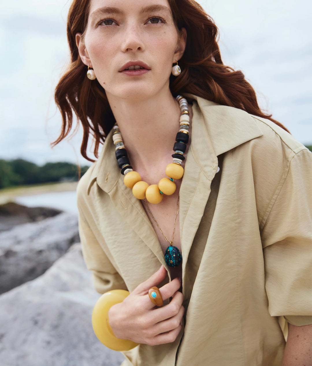 Pearl Pablo Earrings in Blue Topaz