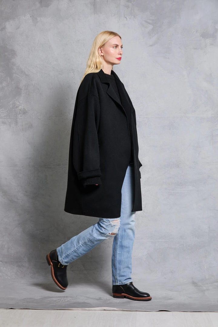 Stable Coat in Wool - Black