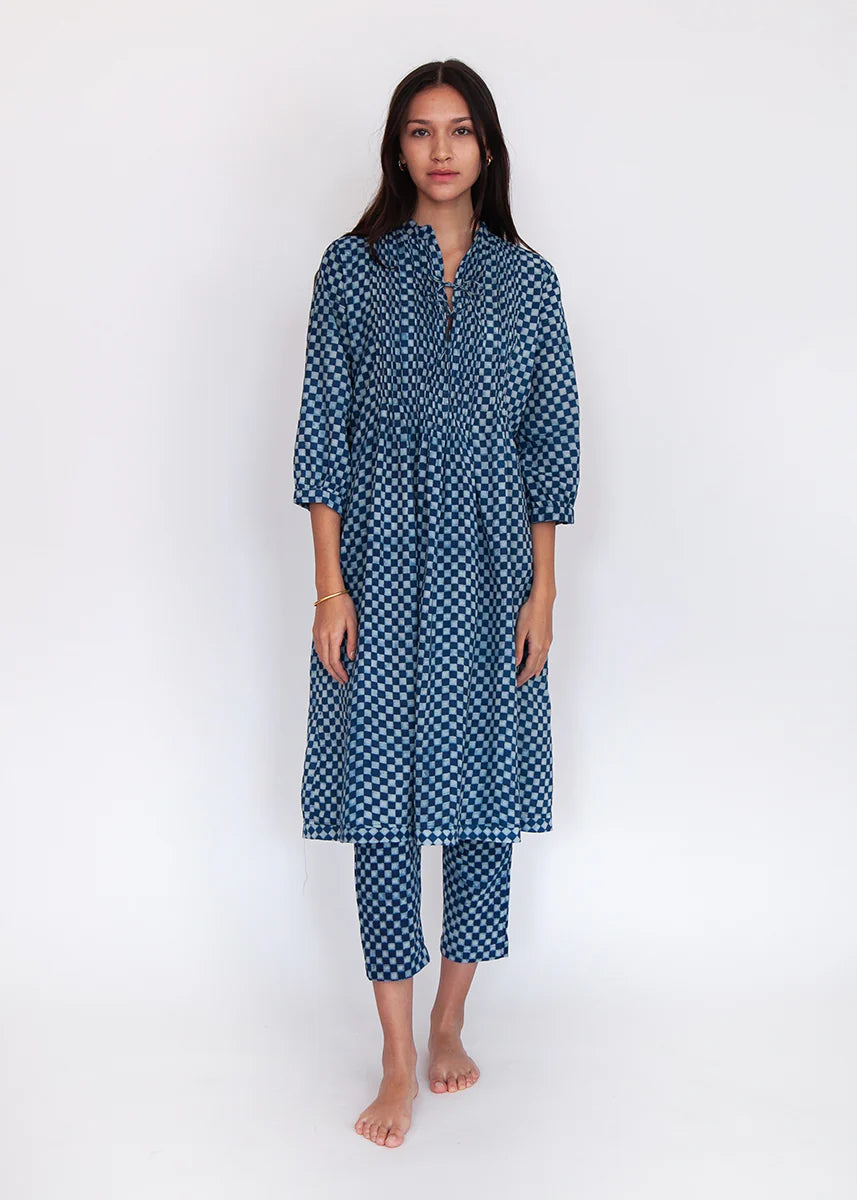 Aditi Ananta Dress - Natural Indigo