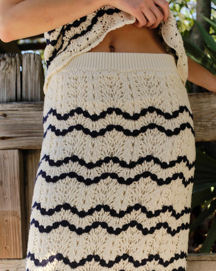 Caroline Skirt - Beach Wave Stripe