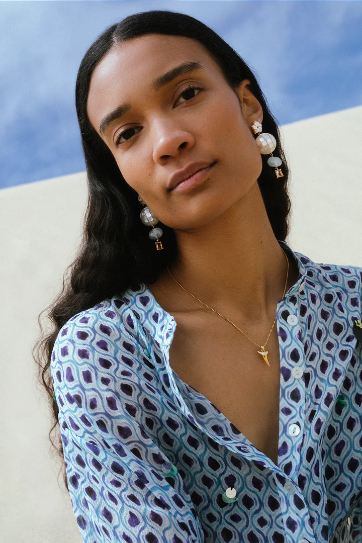 Sebastian Earrings - White MOP Mix