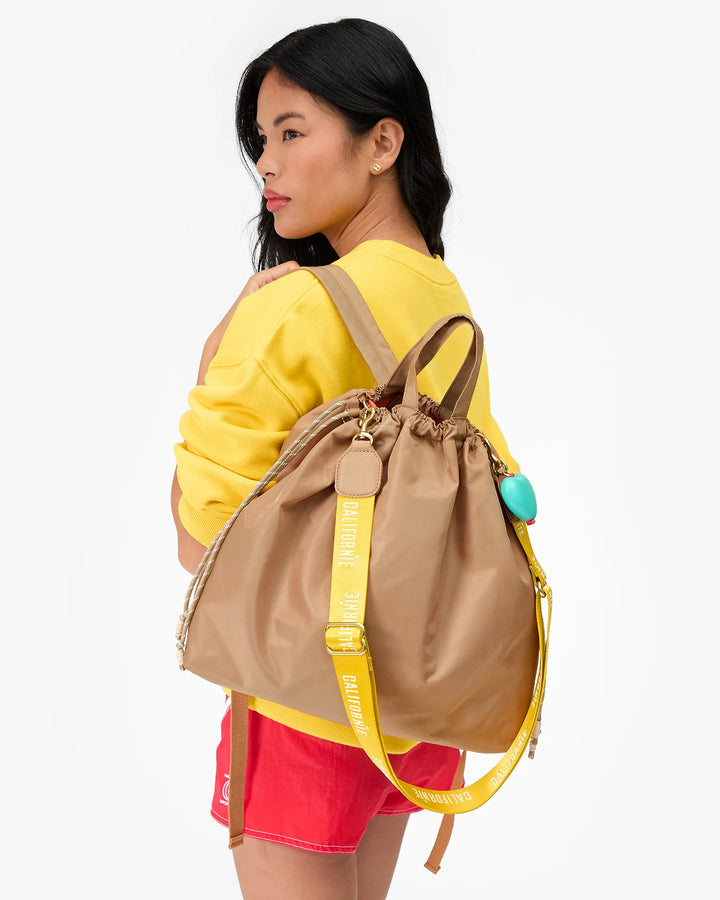 Sac Tout Backpack - Latte Nylon Twill