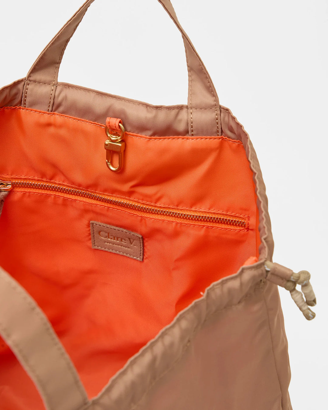 Sac Tout Backpack - Latte Nylon Twill