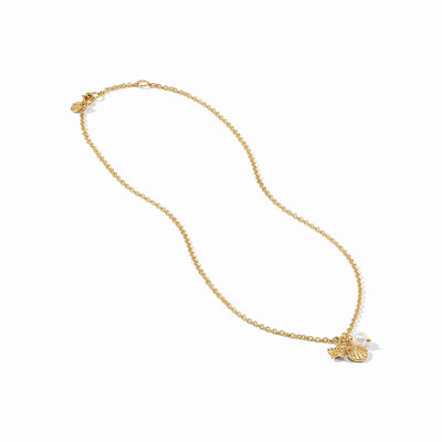 Sanibel Trio Charm Pendant- Gold Pearl