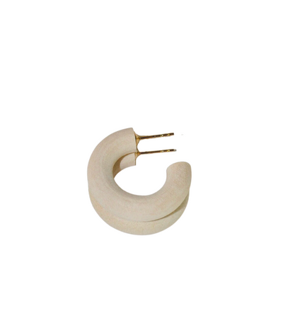 Chanel Ivory Mini Hoop