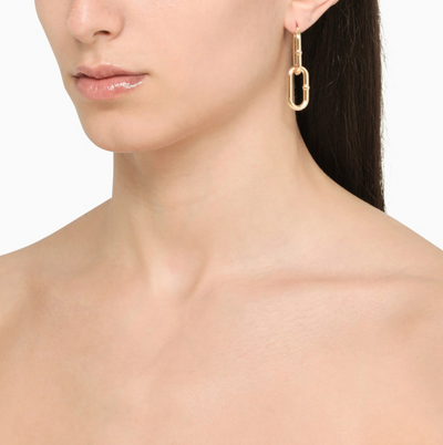 Gold Link Drop Earrings