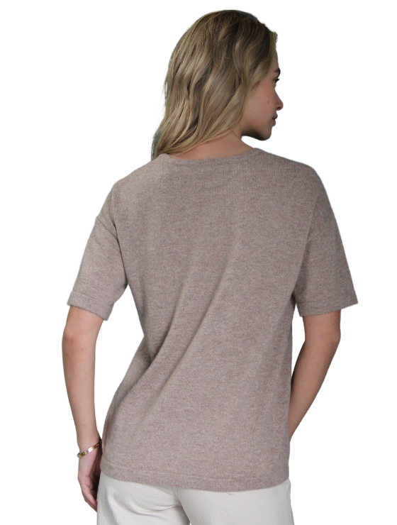 The Beth Cashmere Tee- Toast