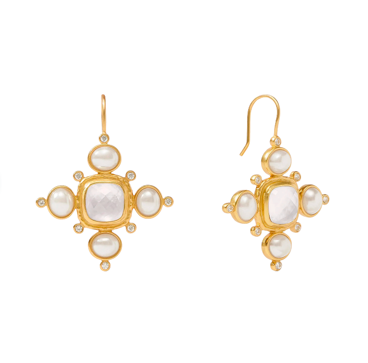 Tudor Earring - Iridescent Clear Crystal