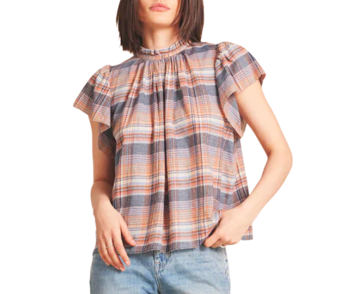 Carla Blouse - Eclipse Plaid