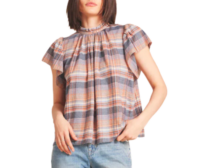 Carla Blouse - Eclipse Plaid