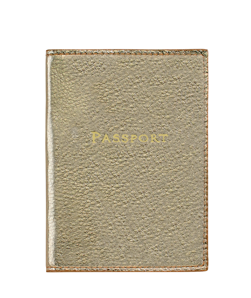 Passport Cover - White Gold Genuine Morocco