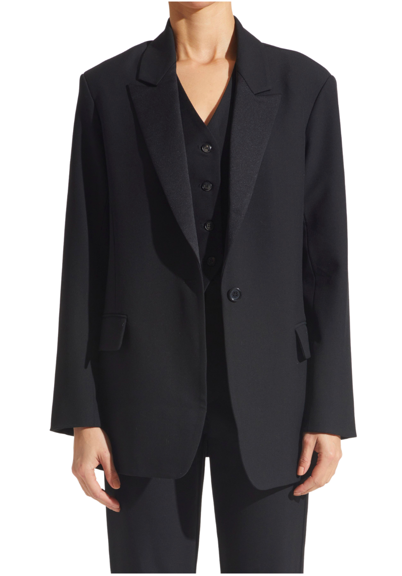 Dylan Tuxedo Jacket - Black