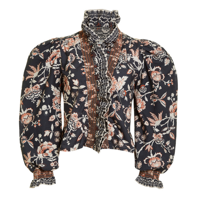 Long Sleeve Zuri Top: Devon Print