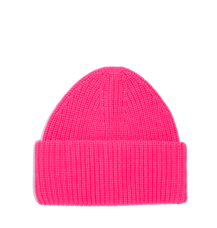 Perfect Ribbed Beanie - Hot Pink