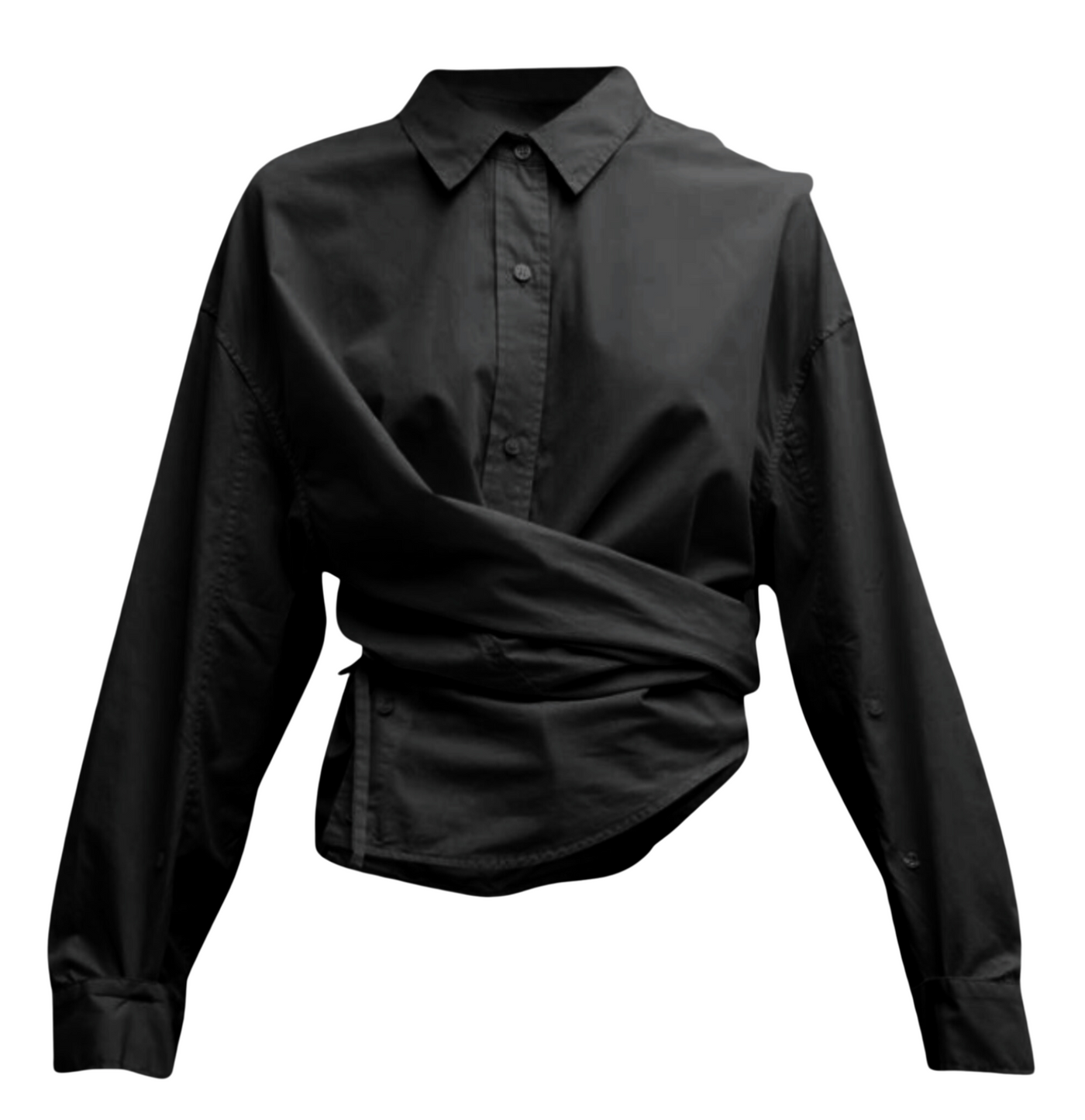 Vienna Wrap Shirt - Black