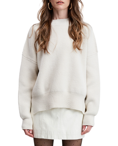 Ribbed Crewneck Sweater - Dove