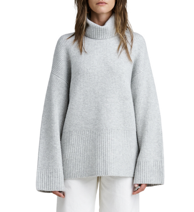 Ribbed Turtleneck - L. Grey