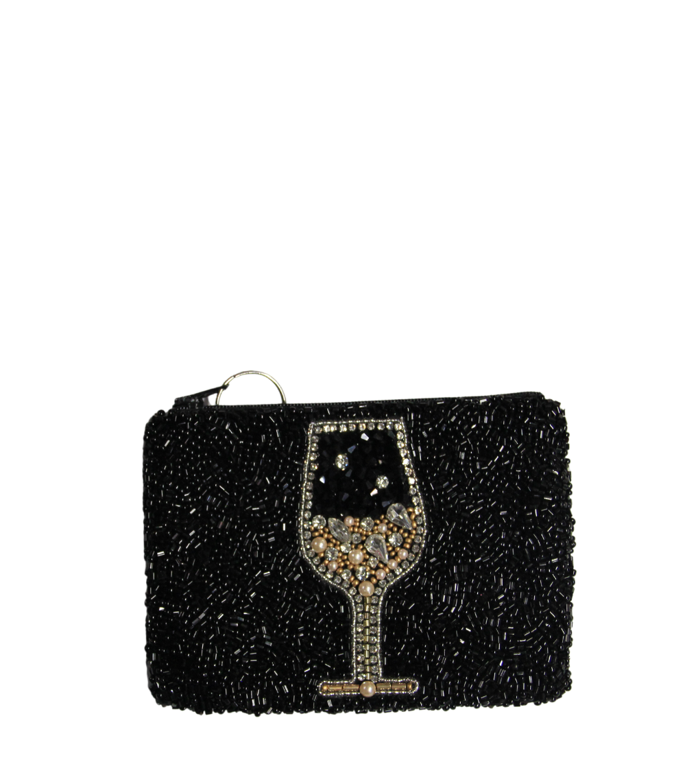 Small Coin Purse W/ Embellished Glass