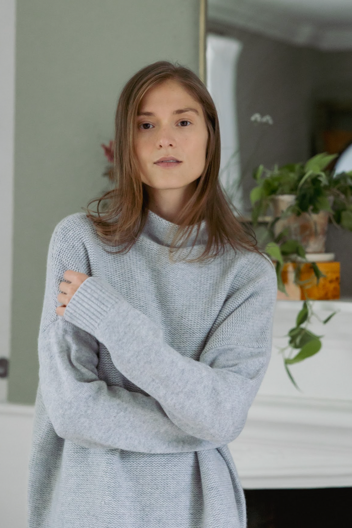Amanda Cashmere Pullover- Foggy