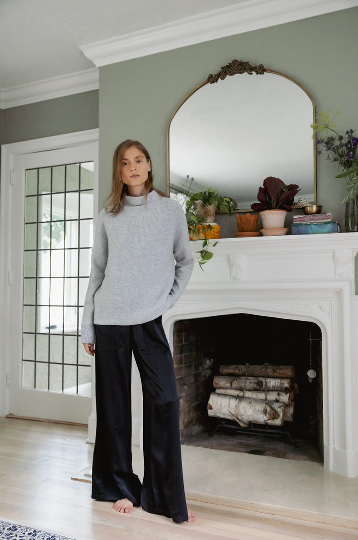 Amanda Cashmere Pullover- Foggy