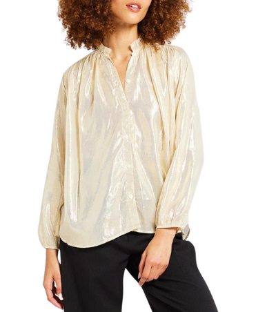 Francesca Top - Gold Lamé