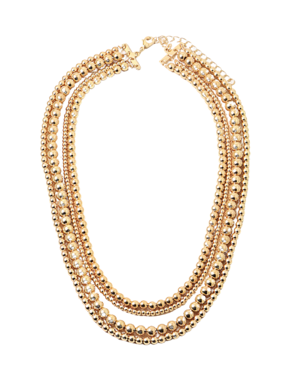Gold Ball Statement Layer Necklace