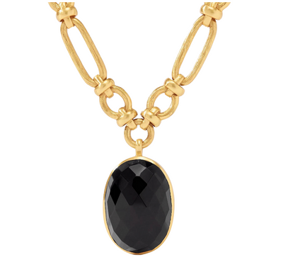 Ivy Statement Necklace - Obsidian Black