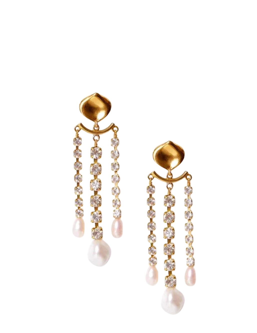 Crystal & Gold Trinidad Earrings