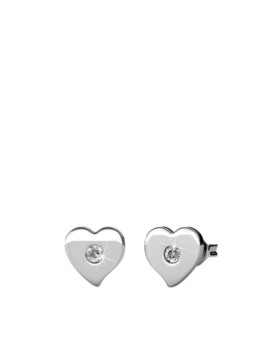 Mini Heart Stud - Silver