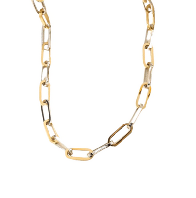 Chunky 2 Tone Link Necklace