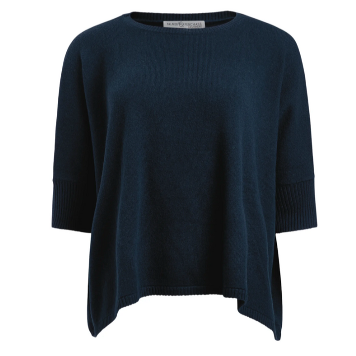 Nadine Cashmere Boxy Pullover Navy