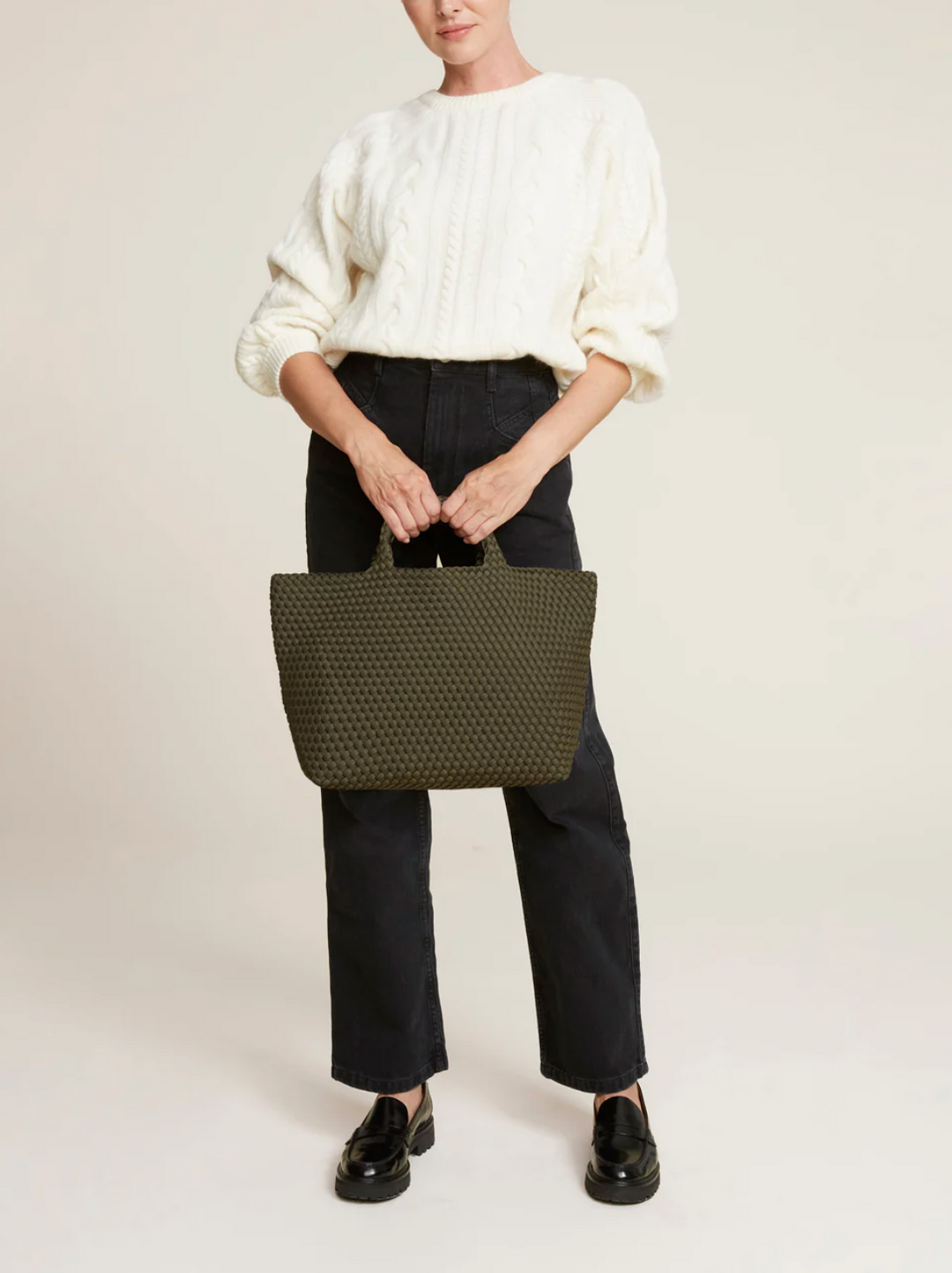 St Barths Medium Tote - Olive