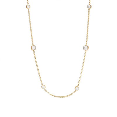 Aquitaine Station Necklace - Clear Crystal