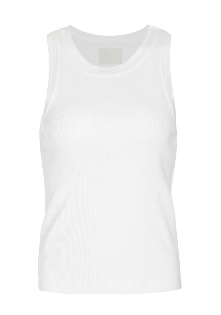 Isabel Rib Tank - White