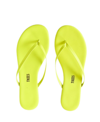 Lily Patent Sandals - Neon Yellow