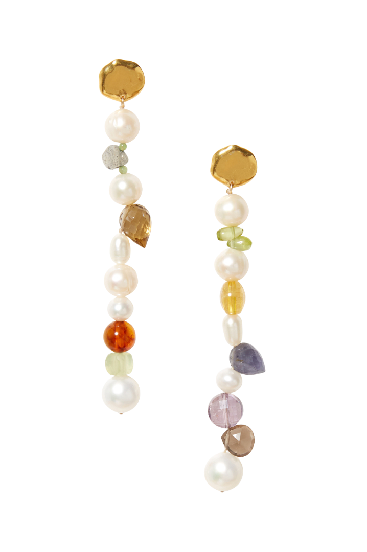 Mismatched Freshwater Pearl Drop Earrings
